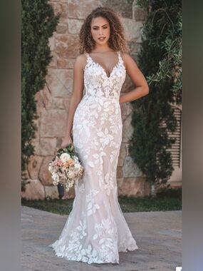 NWT Allure Bridals A1207 Designer Wedding Gown | Ivory | Size 4